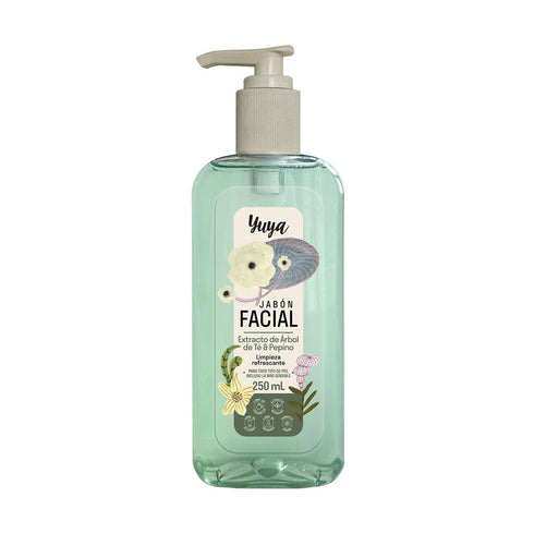 Jabón de Extracto de Árbol de Té y Pepino Jabón líquido facial Yuya